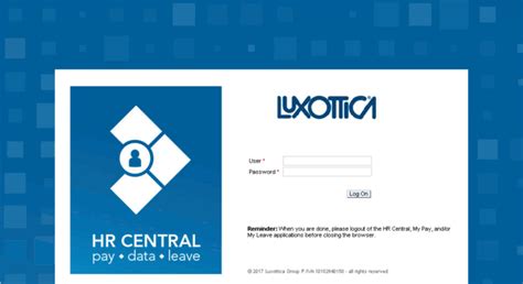 <Not Logged In> Error. . Luxottica hr central